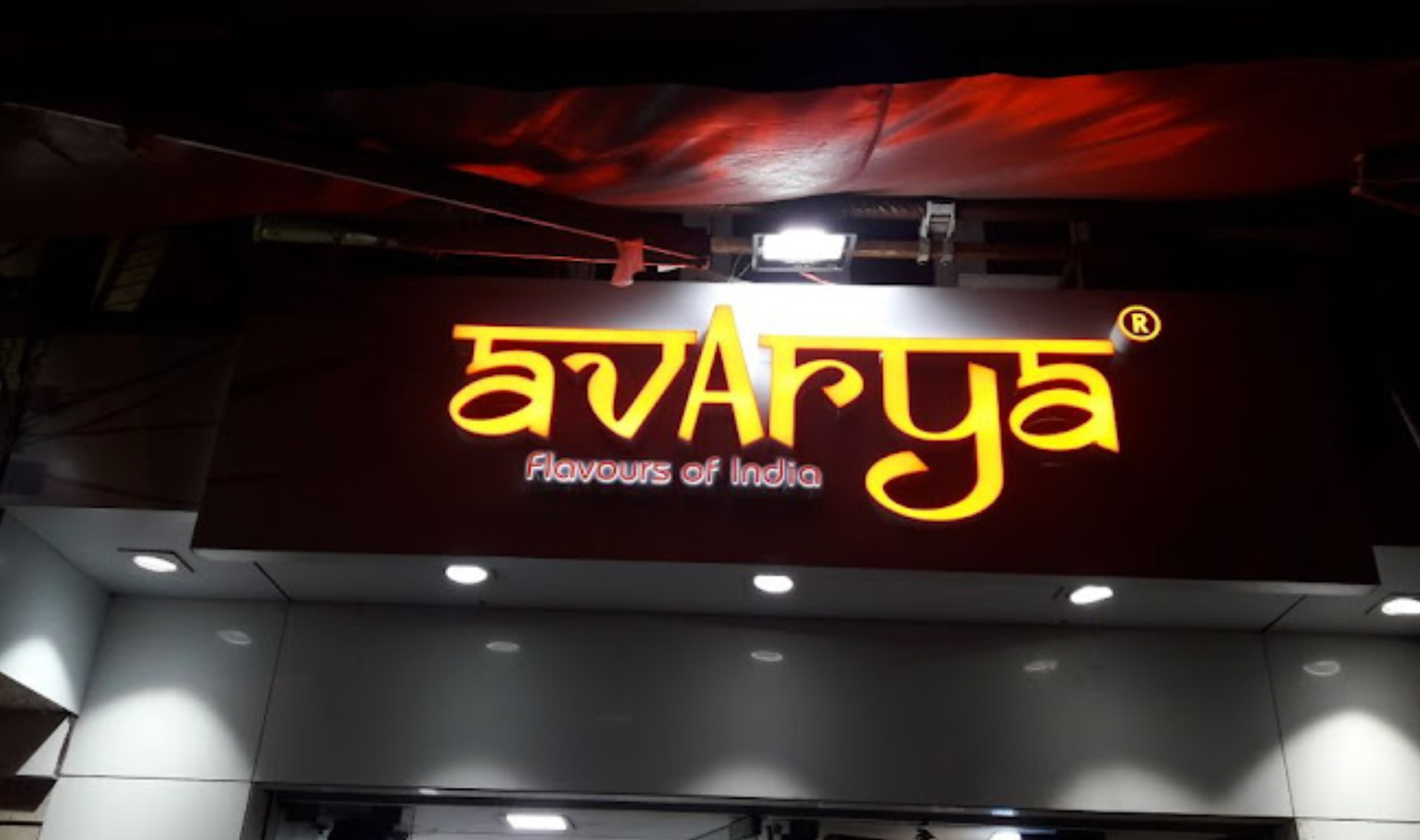 Avarya Flavours of India Illuminated Signage